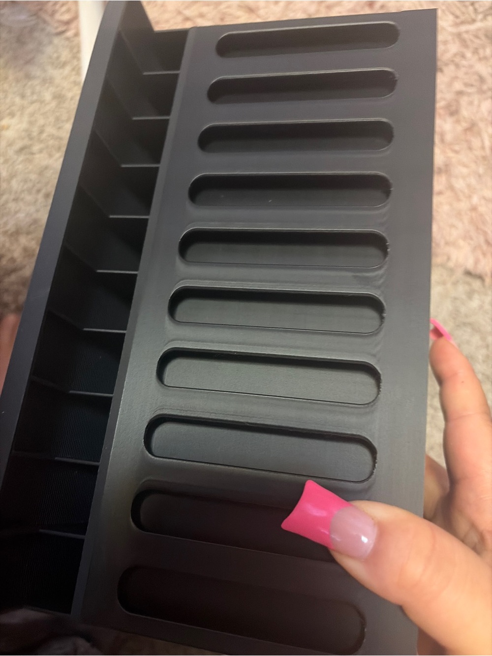 Black Plastic drink packet  Organizer Tray - Compact Home Storage